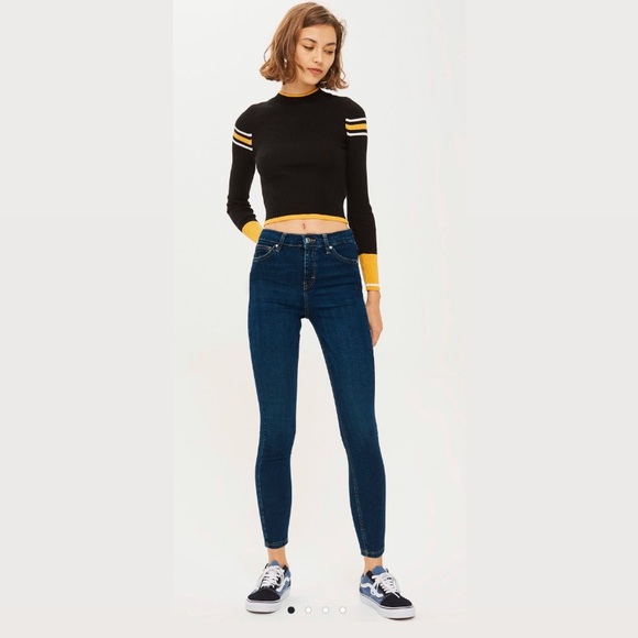 Topshop Denim - Topshop Jamie Dark Faded Indigo Denim